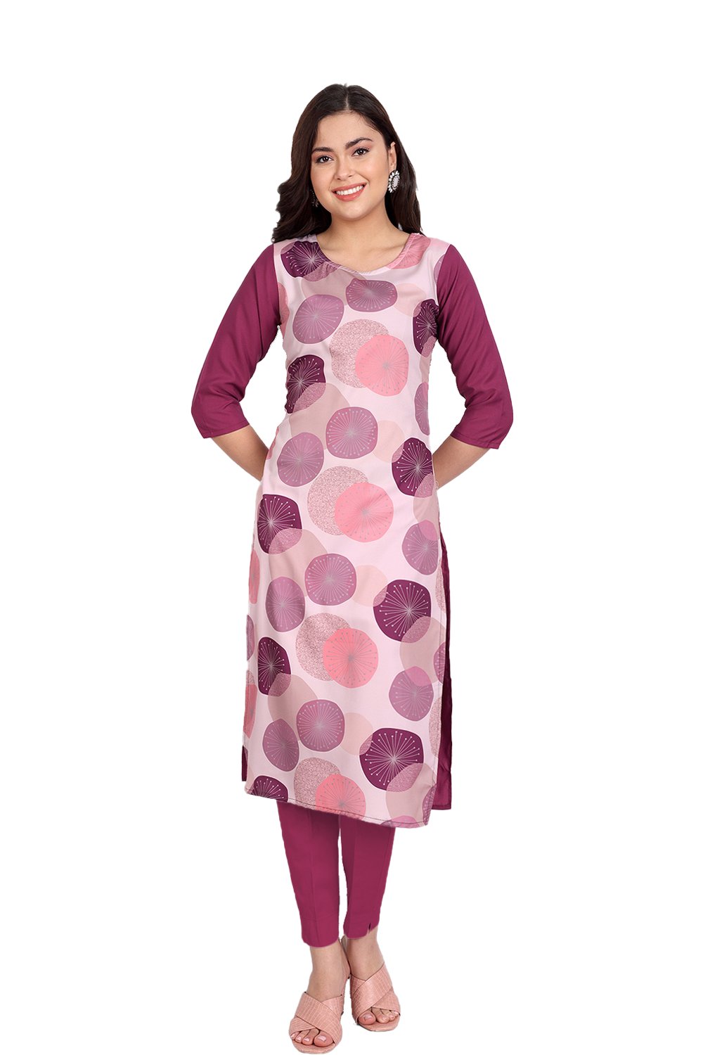 Crape Kurti 1 Regular Wear Crape Wholesale Printed Kurtis
